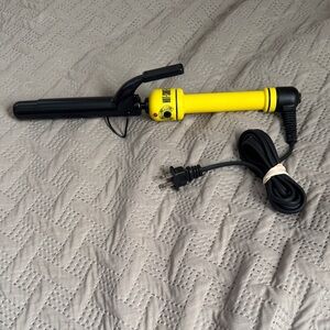 Yellow and Black Curling Iron hot tools